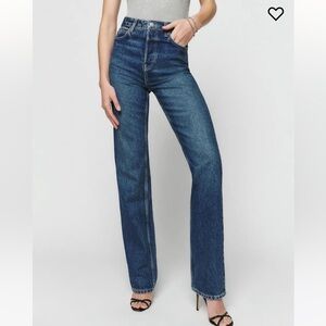 Reformation Cynthia High Rise Straight Jeans in Lanier
